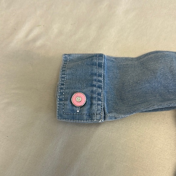 Zany - Pink and Blue Jean dress with Sparkly Embellishments - Picture 5 of 7